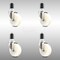 Service Caster 4 Inch 316SS Nylon Wheel Swivel 1-1/2 Inch Expanding Stem Caster Set SCC SCC-SS316EX20S414-NYS-112-4 - alternate 3